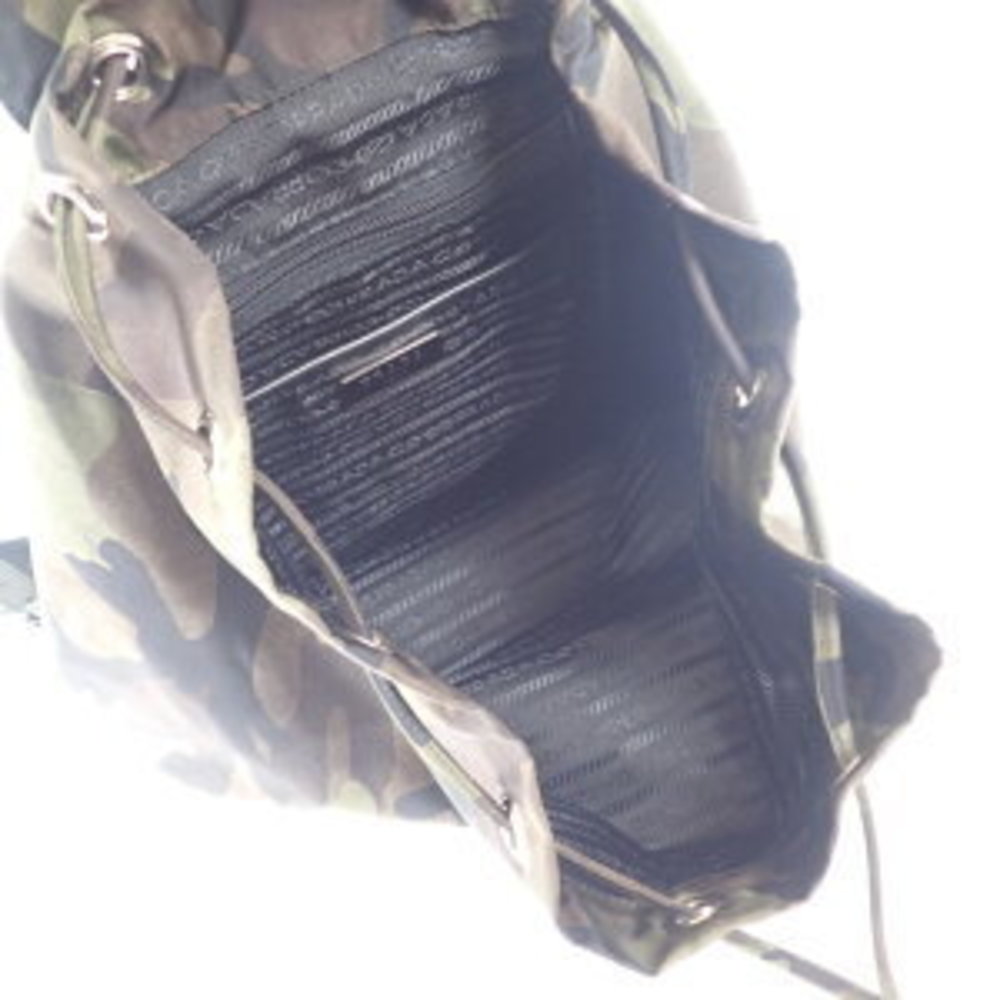 Prada Backpack Nylon Leather Testo Camouflage Kha… - image 4